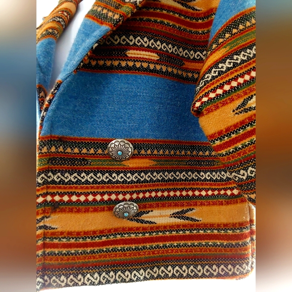 PACO SOLÉR- Rare Paco Solér Womens Medium Vintage Aztec Navajo MultiColor Jacket - Picture 6 of 15